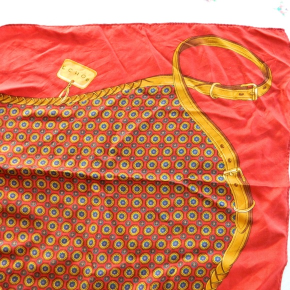 Vintage ECHO 100% Silk Scarf Maltese Dog Print - Picture 7 of 7